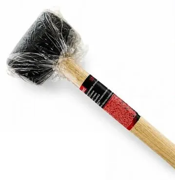 Gummiklubba med trähandtag